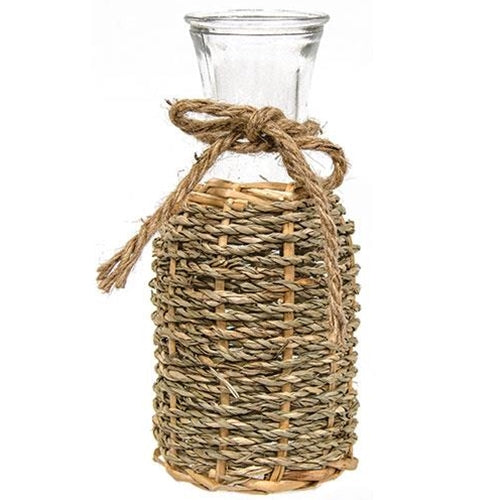 Willow Wrapped Glass Bottle - 8
