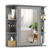 Load image into Gallery viewer, Multipurpose Mount Wall Surface Bathroom Storage Cabinet with Mirror-Gray
