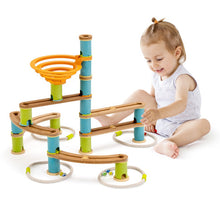 Load image into Gallery viewer, Bamboo Build Run Toy with Marbles for Kids Over 4
