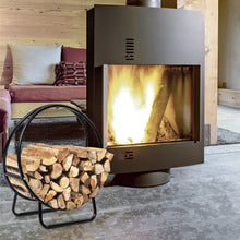 Load image into Gallery viewer, 2&#39; Tubular Steel Hoop Log Firewood Storage Rack
