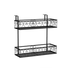 Load image into Gallery viewer, Flower Pot Holder with Adjustable Hooks and 2 Planter Baskets
