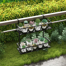 Load image into Gallery viewer, Flower Pot Holder with Adjustable Hooks and 2 Planter Baskets
