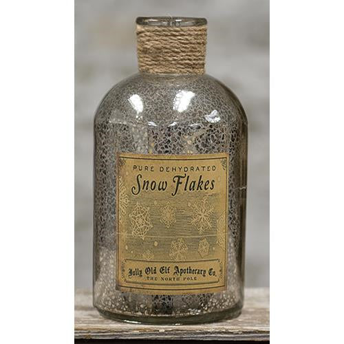 Snowflakes Silver Bottle 8x4  (Pack of 4)