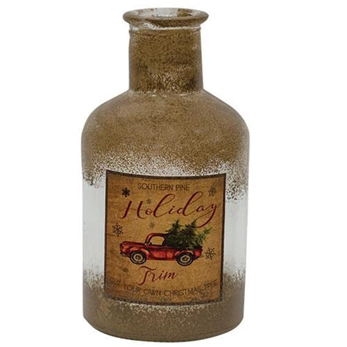 Holiday Trim Antiqued Bottle (Pack of 4)