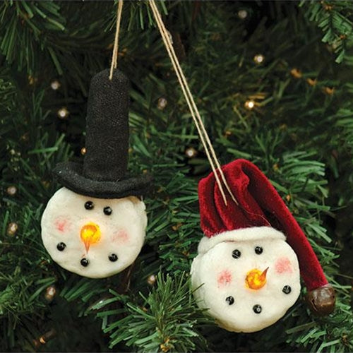 Snowman Timer Tealight 2 Asst (Pack of 2)