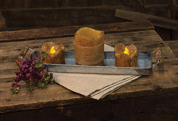 Galvanized Metal Tray (Pack of 2)