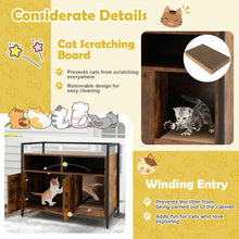 Load image into Gallery viewer, Hidden Cat Washroom with Double Doors and Scratch Cardboard-Coffee
