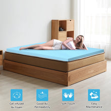 Load image into Gallery viewer, 3&quot; Gel-Infused Cooling Bed Topper for All-Night Comfy-75 x 54 inch
