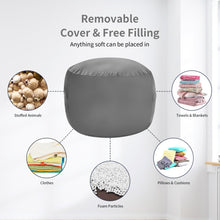 Load image into Gallery viewer, 3 Feet Bean Bag Chair with Microfiber Cover and Independent Sponge Filling-Gray
