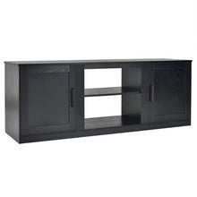 Load image into Gallery viewer, 58 Inches TV Stand with 2 Cabinets for 65-Inch TV-Black
