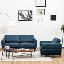 Load image into Gallery viewer, Modern Upholstered Accent Chair Single Sofa Armchair-Navy
