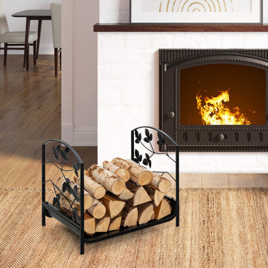 19 Inch Heavy-Duty Firewood Rack with 110 lbs Load Capacity