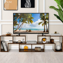 Load image into Gallery viewer, 3 Pieces Console TV Stand for TVs up to 65 Inch with Shelves-Brown
