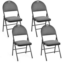 Load image into Gallery viewer, 2/4 Pieces Padded Folding Dining Chairs with Backrest-Set of 4

