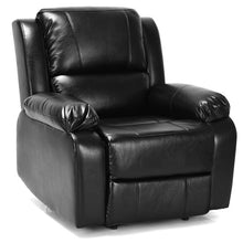Load image into Gallery viewer, Manual Recliner PU Leather Padded Home Lounge Sofa-Black

