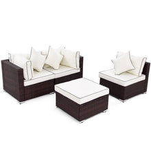 Load image into Gallery viewer, 4 pcs Wicker Rattan Sofa Furniture Set
