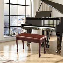 Load image into Gallery viewer, Solid Wood PU Leather Piano Bench with Storage-Brown
