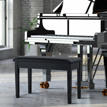Load image into Gallery viewer, Solid Wood PU Leather Padded Piano Bench Keyboard Seat-Black

