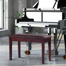 Load image into Gallery viewer, Solid Wood PU Leather Padded Piano Bench Keyboard Seat-Coffee
