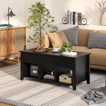 Load image into Gallery viewer, Lift Top Coffee Table with Storage Lower Shelf-Black
