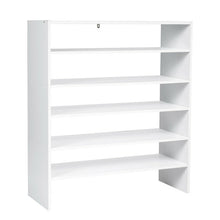 Load image into Gallery viewer, 3 Pieces 31-Inch Stackable Multi-Shape Shoe Rack-White
