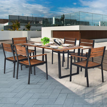 Load image into Gallery viewer, 7 Pieces Patented Outdoor Patio Dining Table Set with Hole
