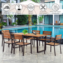 Load image into Gallery viewer, 7 Pieces Patented Outdoor Patio Dining Table Set with Hole

