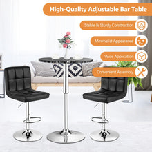 Load image into Gallery viewer, Round Height Adjustable Bistro Bar Table Black
