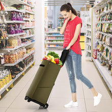 Load image into Gallery viewer, Folding Shopping Cart with 38 L Removable Waterproof Bag-Green
