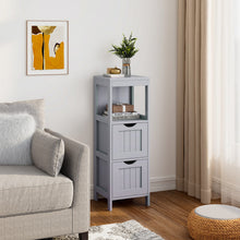 Load image into Gallery viewer, Bathroom Floor Storage Cabinet with 2 Drawers for Small Space-Gray
