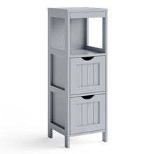 Load image into Gallery viewer, Bathroom Floor Storage Cabinet with 2 Drawers for Small Space-Gray
