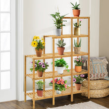 Load image into Gallery viewer, Multifunctional Bamboo Shelf Display Organizer
