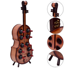 Load image into Gallery viewer, 10 Bottles Violin Cello Wood Wine Rack
