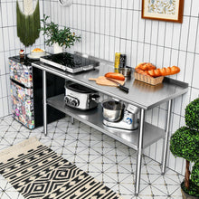 Load image into Gallery viewer, Stainless Steel Table for Prep and Work with Backsplash-30 x 48 inch
