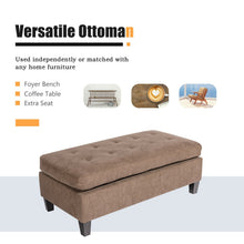 Load image into Gallery viewer, L-shaped Linen Reversible Sectional Sofa Couch with Ottoman-Coffee
