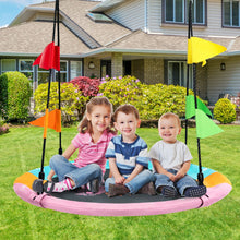 Load image into Gallery viewer, 40 Inch Flying Saucer Tree Swing with Hanging Straps Monkey-Pink
