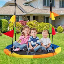 Load image into Gallery viewer, 40 Inch Flying Saucer Tree Swing with Hanging Straps Monkey-Yellow

