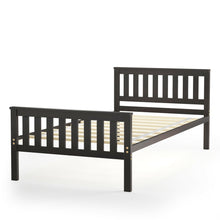 Load image into Gallery viewer, Twin Size Wood Platform Bed with Headboard

