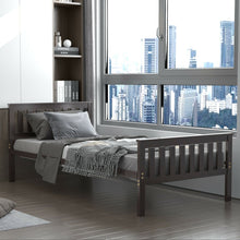 Load image into Gallery viewer, Twin Size Wood Platform Bed with Headboard
