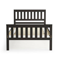 Load image into Gallery viewer, Twin Size Wood Platform Bed with Headboard
