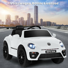 Load image into Gallery viewer, Volkswagen Beetle Kids Electric Ride On Car with Remote Control-White
