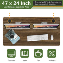 Load image into Gallery viewer, 47” x 24” Universal Tabletop for Standard and Standing Desk Frame-Walnut
