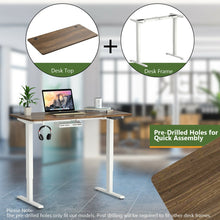 Load image into Gallery viewer, 47” x 24” Universal Tabletop for Standard and Standing Desk Frame-Walnut
