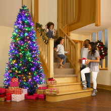 Load image into Gallery viewer, Artificial Christmas Tree with 2 Lighting Colors and 9 Flash Modes-8 ft
