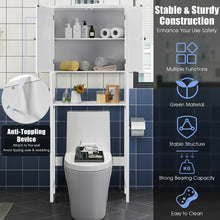 Load image into Gallery viewer, Over The Toilet Bathroom Storage Space Saver with Shelf
