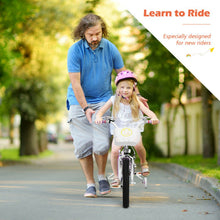 Load image into Gallery viewer, 18 Inch Kids Adjustable Bike with Training Wheels-Purple
