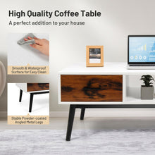 Load image into Gallery viewer, Modern Wood Sofa Table with Open Storage Shelf and Drawer

