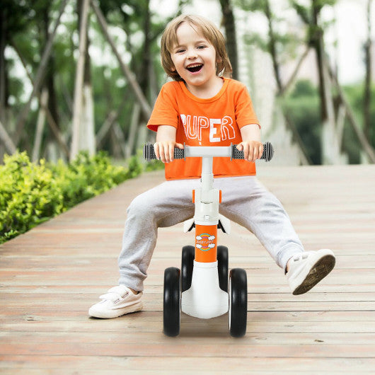 Baby Balance Bike with Adjustable seat and Handlebar for 6 - 24 Months-Orange