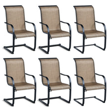 Load image into Gallery viewer, 6 Pieces Patio Dining Chairs with Armrests and Neck Support
