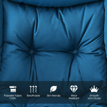 Load image into Gallery viewer, Modern Polyester Fabric Lazy Chair with Side Pocket-Navy
